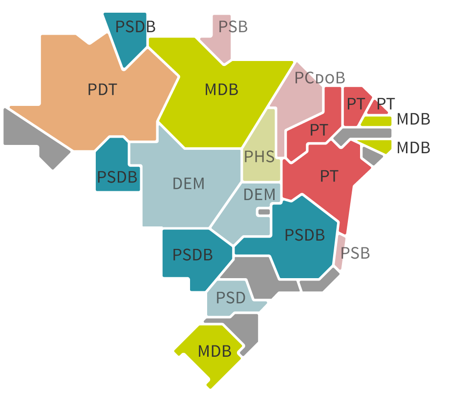 Infográfico: Mapa do Ibope para governador no Brasil segundo as pesquisas de Agosto de 2018 – Eleições 2018 – Gazeta do Povo