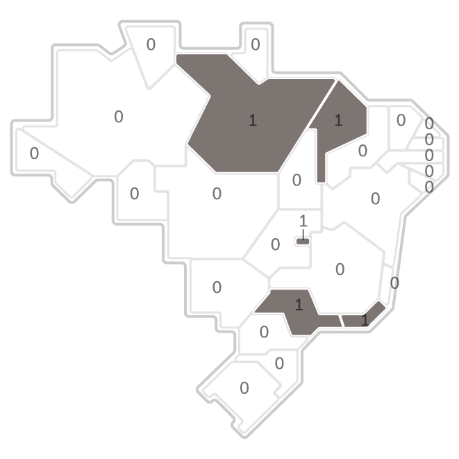 Mapa da pesquisa Ibope em cada estado das intenções de voto do candidato Eymael